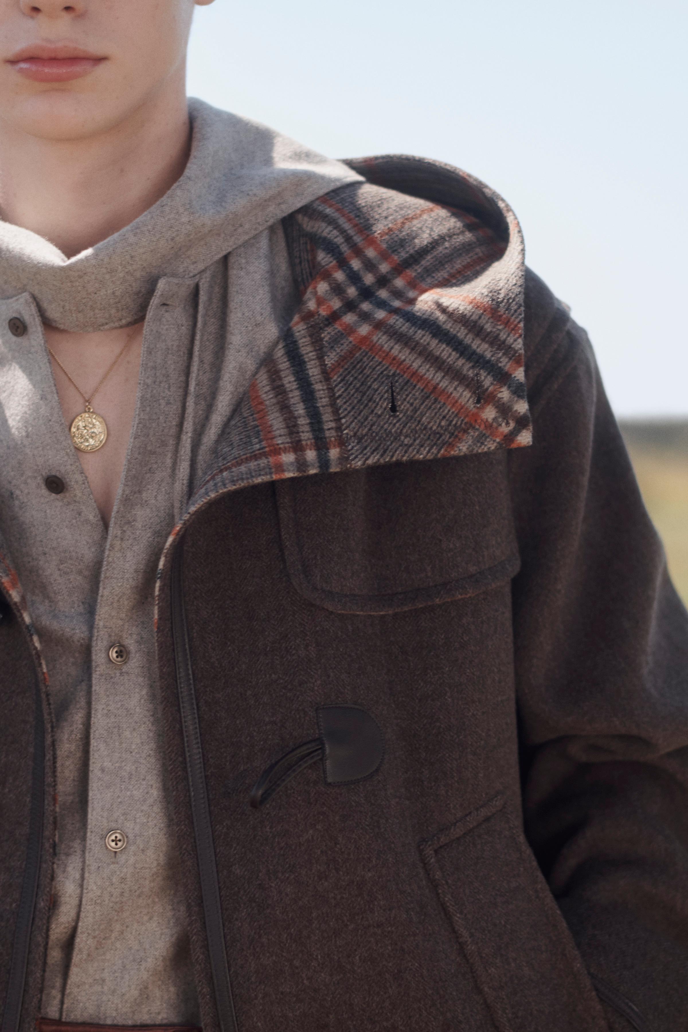 LIMITED EDITION CONTRAST CHECK WOOL OVERCOAT